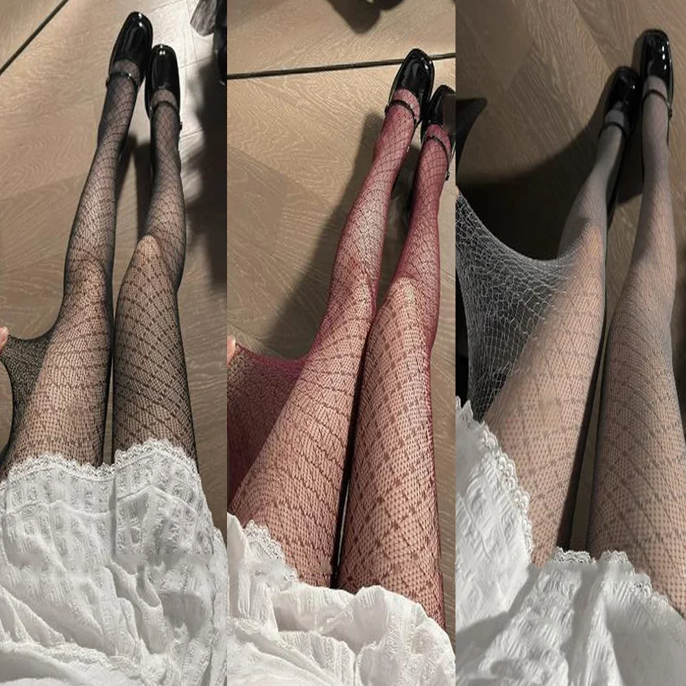 

Retro Fishing Net Stockings European and American Sexy Fish Net Pantyhose Mesh Nylon Tights Women JK Fishnet Waist Hosiery Socks