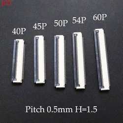 10 ๊ฐ/๋ชซ ํผ์น 0.5mmFPC FFC 40P 45P 50P 54P 60P ํ๋ซ ์ผ์ด๋ธ ์์ผ ์ปค๋ฅํฐ H = 1.5