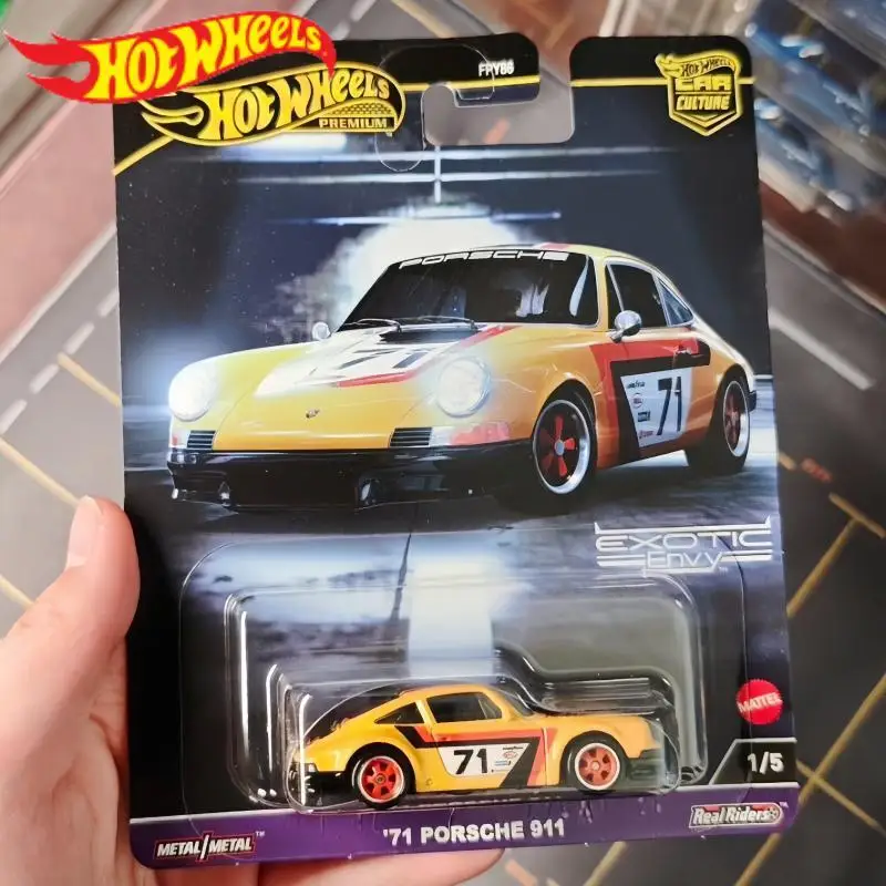 

Genuine Hot Wheels Toy Car Hotwheels Super Car 71 Porsche 911 Model Cars Toys Boys Collect Toys 1/64 Car Culture Boys Gfits
