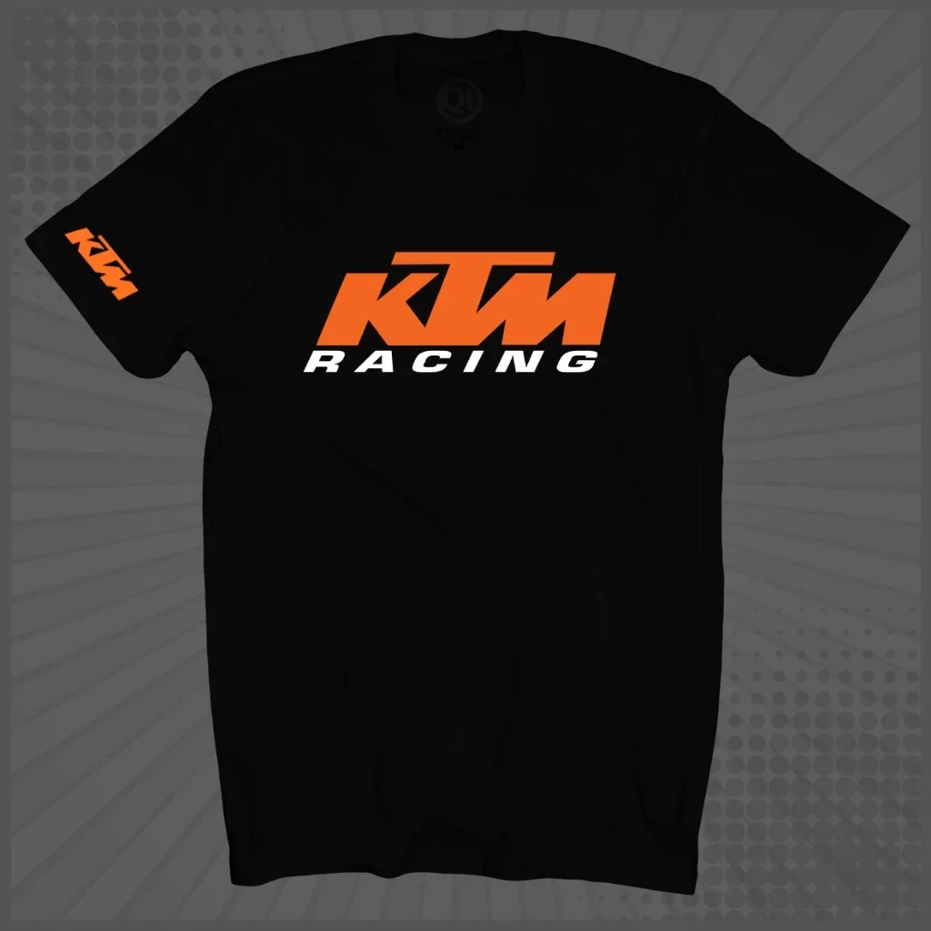 NEW T-SHIRT KTM RACING LOGO MOTORCYCLE SCRAMBLER RACE 100% COTTON ROUND NECK SHORT SLEEVE 160GSM UNISEX