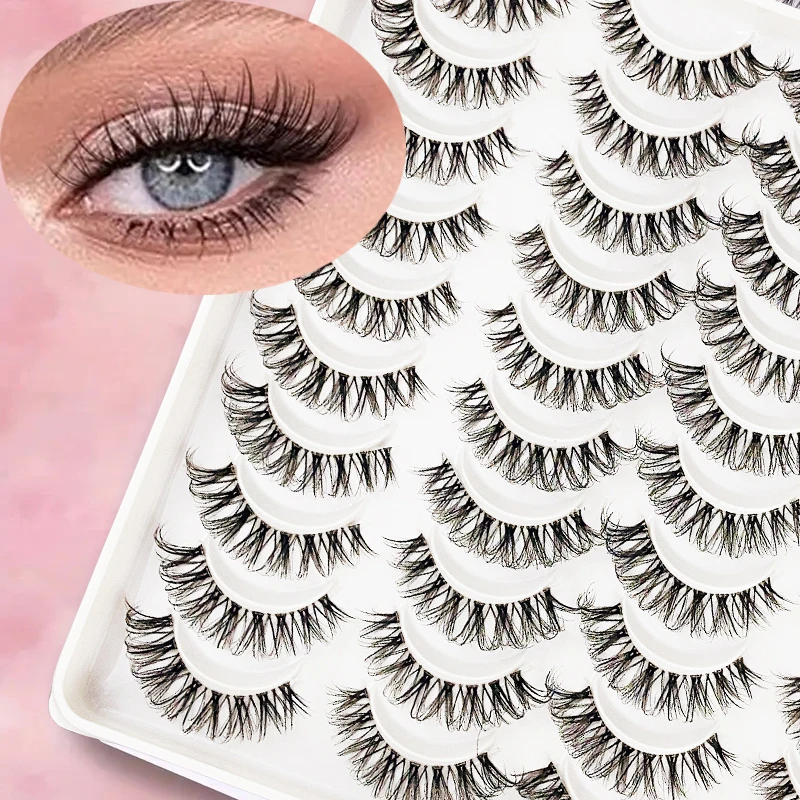 20 par ręcznie robionych rzęs 3D Natural Lashes, zestaw do przedłużania rzęs All-in-One Lash Card