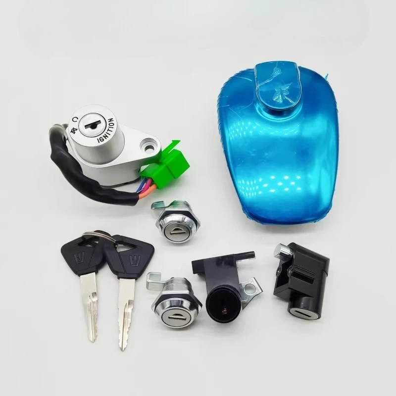 Motorcycle Ignition Switch Fuel Tank Cap Side Lock Steering Lock for Suzuki GZ150-A-E  ON/Off Switch Lock