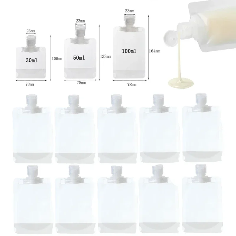 100pcs-empty-plastic-travel-squeeze-bags-w-flip-cap-30ml-100ml-refillable-disposable-clear-lotion-containers-for-shampoo-cream