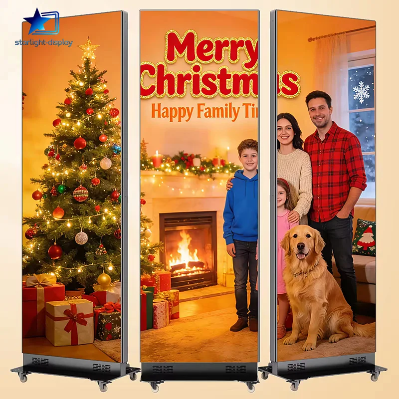 Poster Screen Digital Display Banner Portable Video Advertising Shopping Mall Agency Indoor Foldable LED