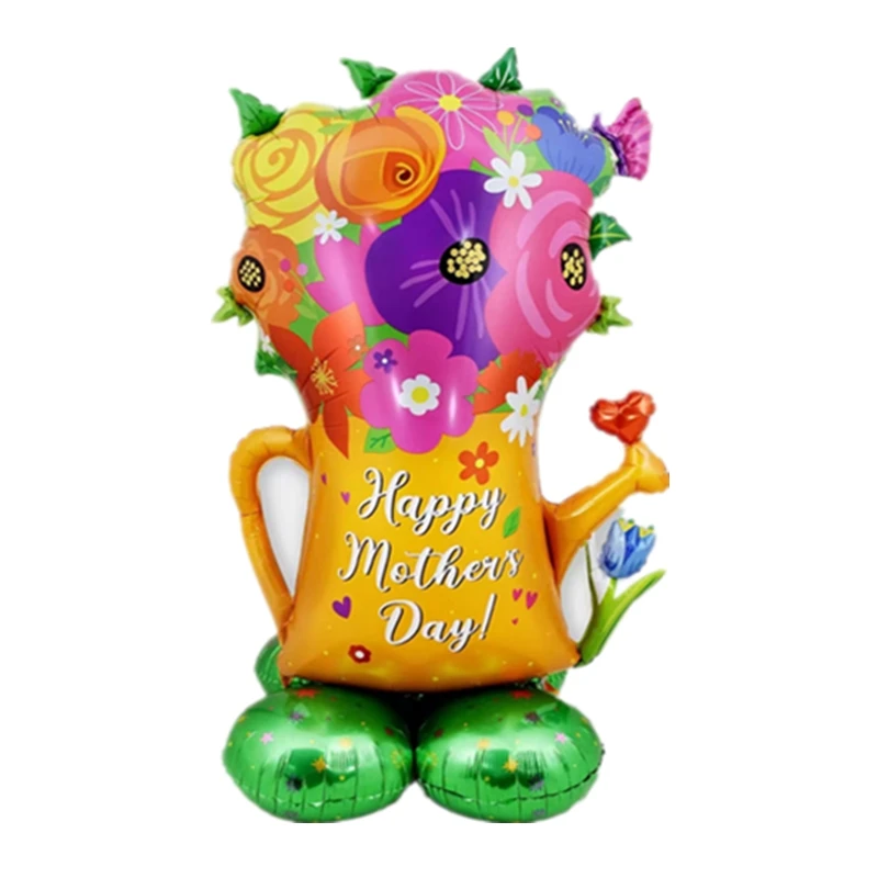 1PC Large Standing Base for Mother\'s Day MOM Aluminum Film Balloon Happy Mother\'s Day Decorative Decoration