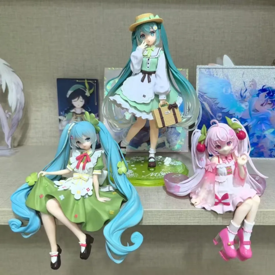 14cm Anime Figur Hatsune Miku Noodle Stopper Lucky Grass Fairy Actionfigur PVC Sammlermodell Ornament Spielzeug Geburtstagsgeschenk