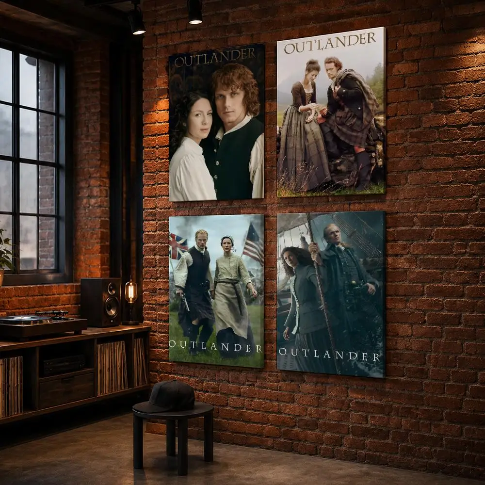 O-outlander Show Tv Framed Wall Painting Wood Framed Wall Art Print For Bedroom Living Room Hallway Office Home Decor