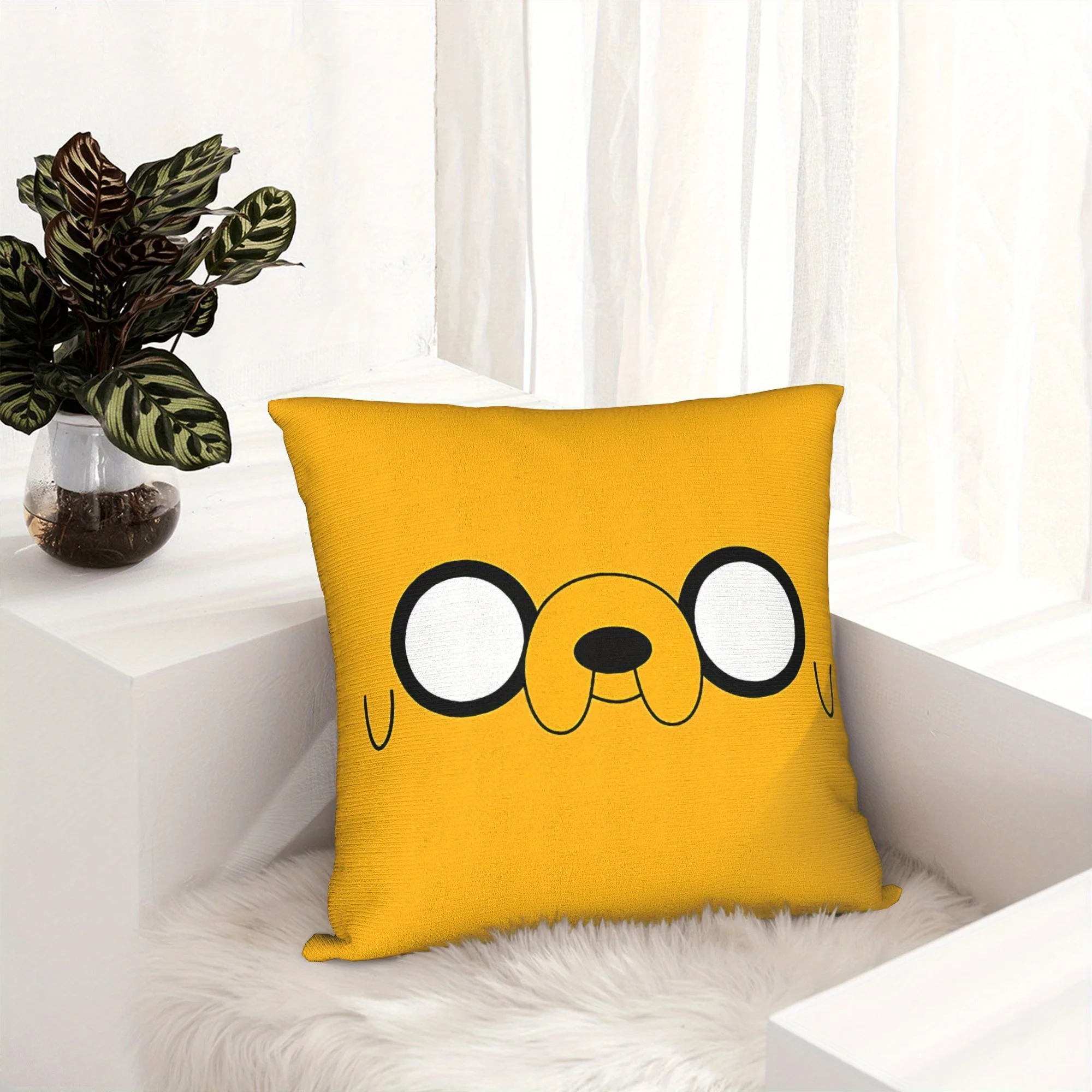 Cute cartoon dog dog face pillow cover decorative cushion cover 18x 18 inch with zipper machine washable for children's room