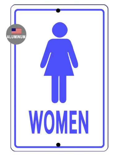 Bathroom Sign..WOMENS RESTROOM SIGN..Aluminum NO RUST..High Gloss wb#286