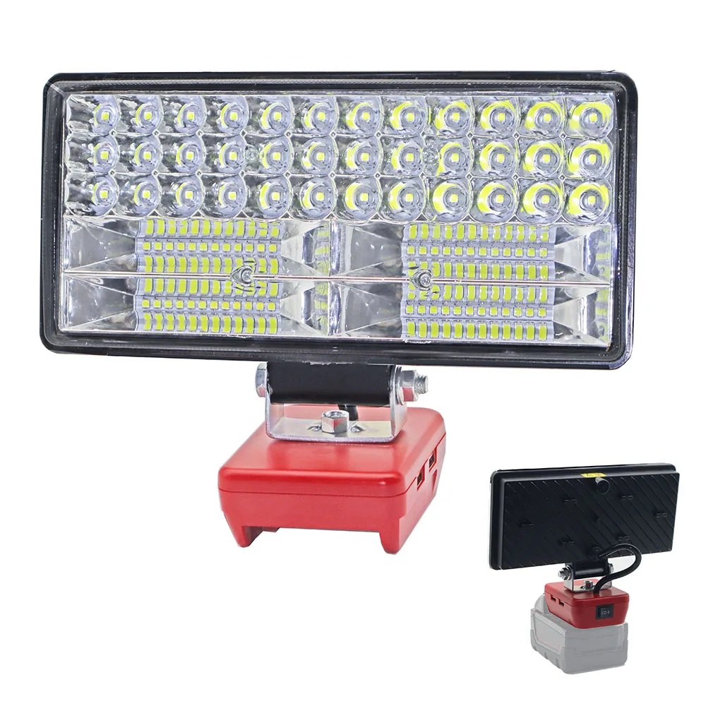 (Without Batteries)Flood Work Light 84LED 5000LM for Milwaukee LED 18V/20V m18 Lithium Battery Light with Low Voltage Protection
