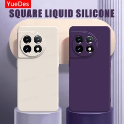 Double Liner Case for OnePlus 15 13 11 OnePlus 12 5G 360 Protective Original Square Liquid Silicone Soft Phone Cover 1+13 Armor