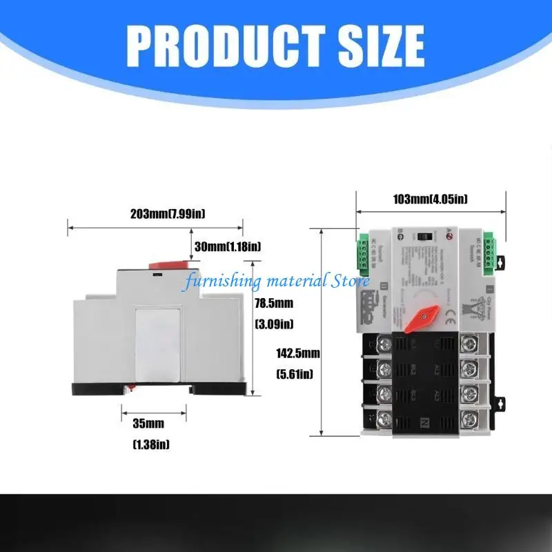 Y5GD 100A 4POOLE POWER TOMMATATION TOMMITATION TRANSSION STAWSED DIN DAIR RAIN