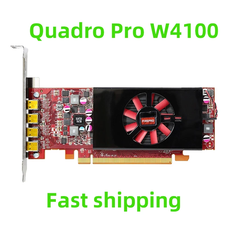

1 шт. детали для Sapphire AMD FirePro W4100 2 ГБ профессиональная графическая видеокарта 4K HD графическая рабочая карта