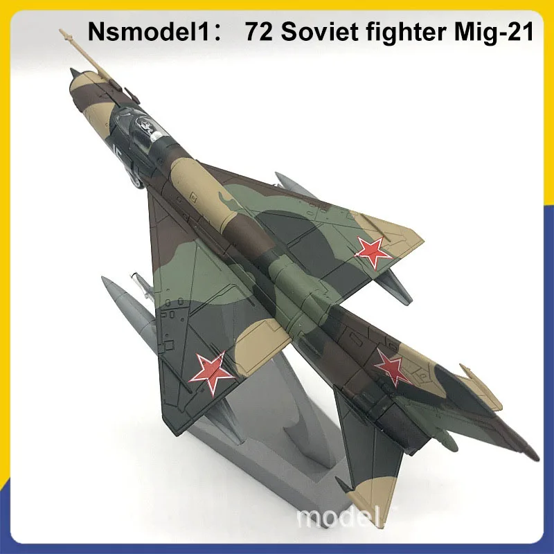 

Nsmodel1 72nd Scale Soviet Classic Fighter Mig-21 Alloy Simulation Aircraft Model Collectible Finished Product for Toy & Hobby