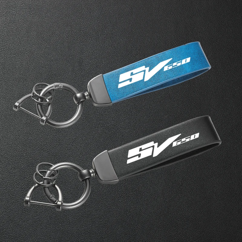 

High-Grade Leather Motorcycle Keychain Holder Keyring For Suzuki SV650 X/S SV650S SV650x SV 650 1999-2025 Accessories
