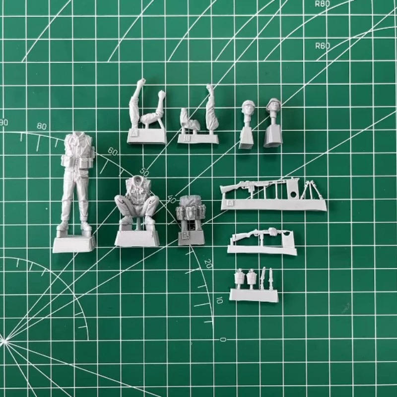 1/35 Skala Odlew żywiczny Figurka Model Zestaw Wojna w Wietnamie Piechota USA 2 figurki niezmontowane i niepomalowane