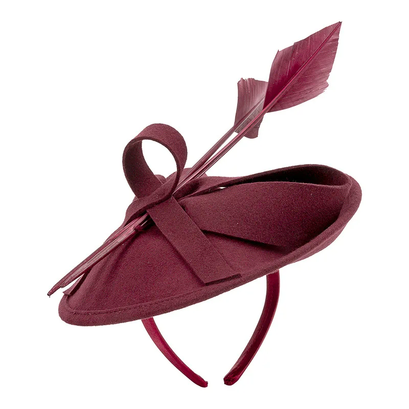 Wedding Party Show Hats Bride Headdress DIY Millinery Cocktail Headwear Fashion Handmade Headband Flat Top Hat Embryo