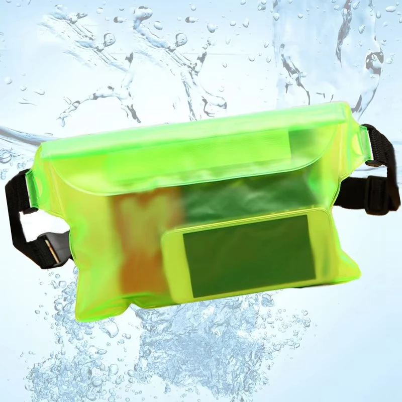 Waterproof Swimming Diving Bag PVC Beach Drifting Diving Waist Pack Shoulder Bag Underwater Mobile Phone Case Outdoor Dry Bag