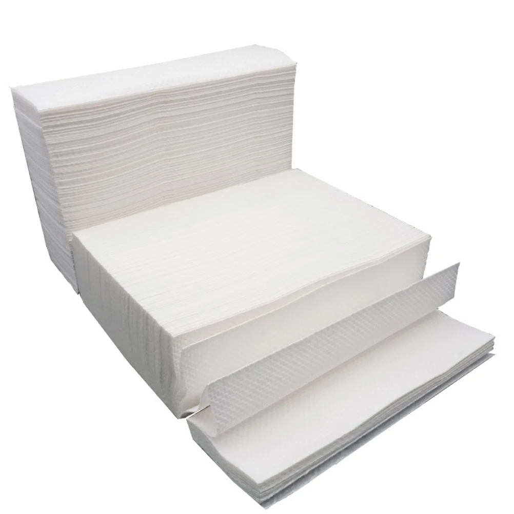 

400 PCS Paper Hand Towels Thickened Wipe Table Tissue Commercial Bathroom Toilet White