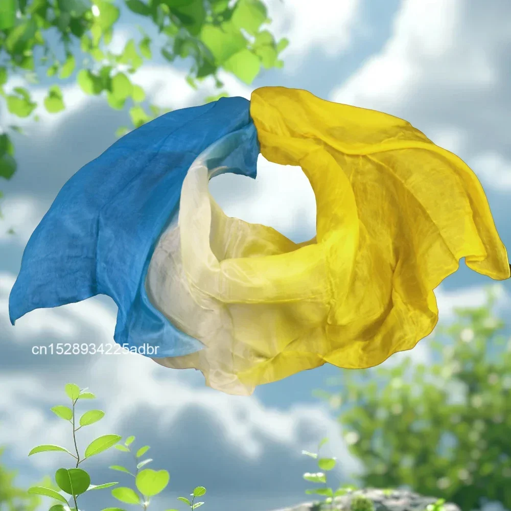 100% seda desempenho dança cor sólida textura clara xale véu de dança do ventre cachecol feminino acessórios de roupas personalização