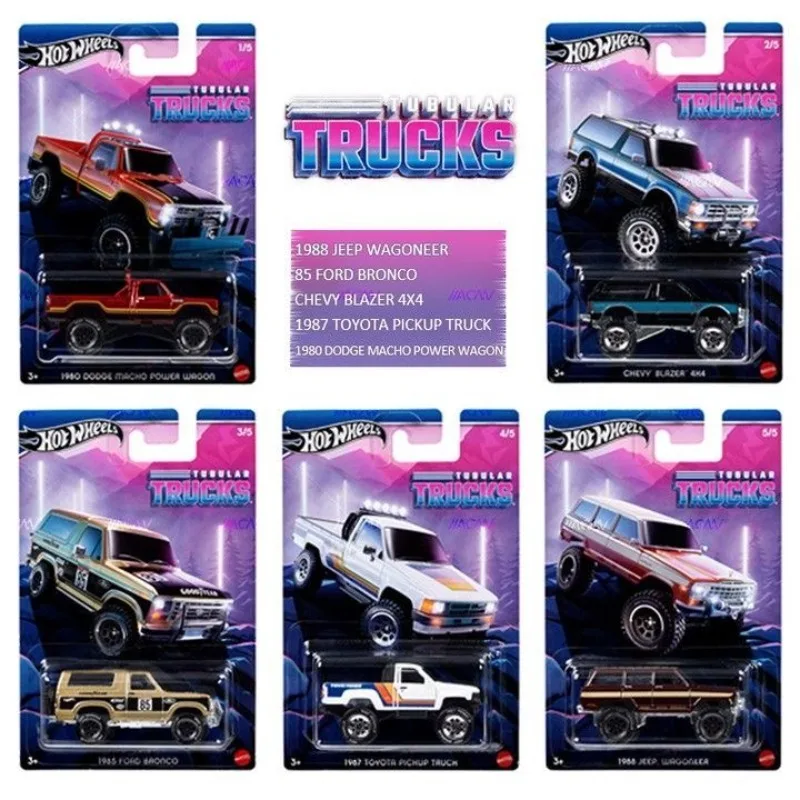 

Hot Wheels Cars GDG44 9C7G 1985 FORD BRONCO 1987 TOYOTA PICHUP TRUCK 1:64 Diecast Vehicle Model Cars Toys Boys Gift