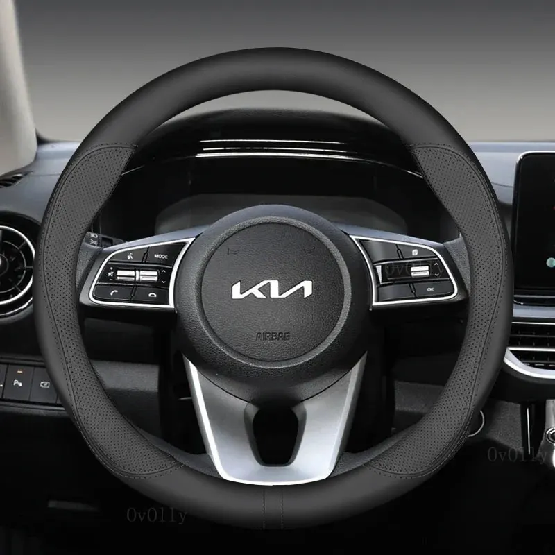 new Car Steering Wheel Cover Leather D Shape Auto Accessories For Kia Sportage 5 GT-Line 2021 2022 Sportage 2022 2023 2024 2025