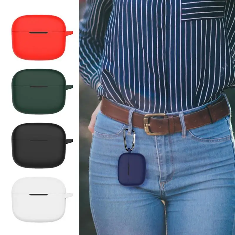 سماعة شحن صندوق سيليكون واقية الحال بالنسبة Qcys T19 شحن صندوق المضادة للخدش اللاسلكية الأزرق الأسنان سماعة غطاء