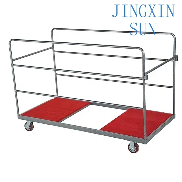 Event Wedding Plywood Table Trolley for Party Catering Setup Portable Folding Serving Cart for Banquet Buffet Display Stand