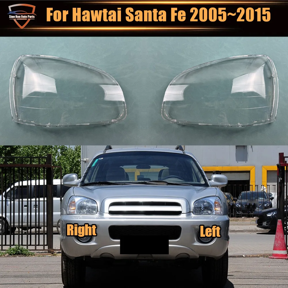 

For Hawtai Santa Fe 2005 to 2015 Car Accessories Headlight Cover Shade Headlamp Shell Transparent Lampshade Case Lens Plexiglass