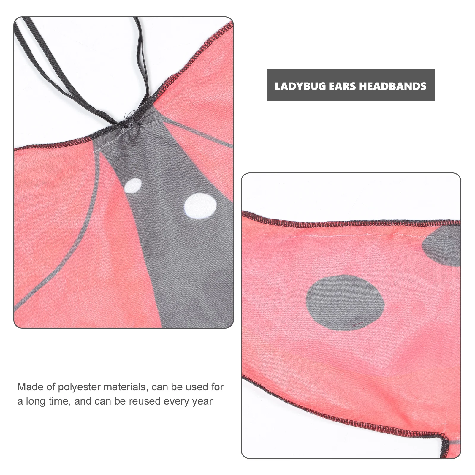 

1 Set Of Ladybug Wings Headband Cape Witch Wand Party Supplies For Halloween Cosplay Costume Decorative Props Reusable Kids