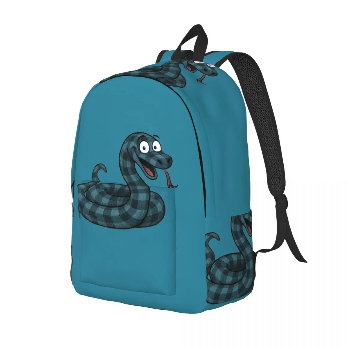 Cute Plaid Snake Student Backpack School Bag Hiking Travel Daypack for Men Women Fashion Bookbag Shoulder Bags