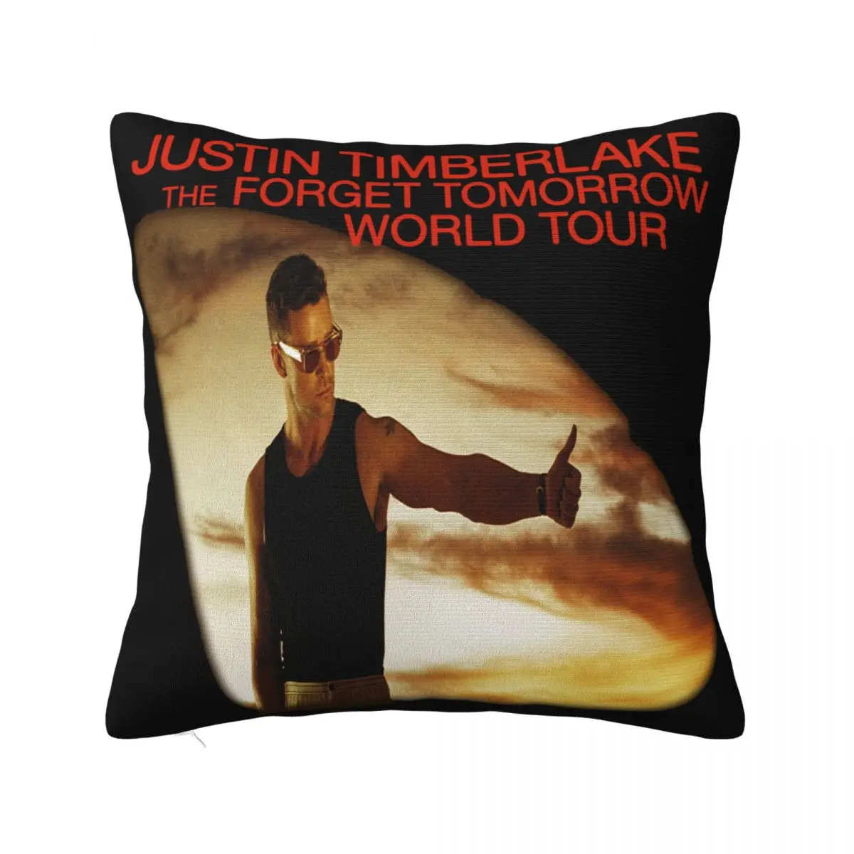 Juste de coussin avec motif anime "Forget Tomorrow World Tour Justin 1", taie d'oreiller