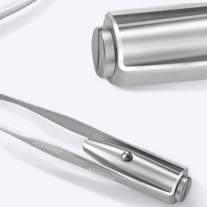 Per estensioni ciglia modellanti per sopracciglia precise Crea sopracciglia naturali Pinzette per sopracciglia angolate intelligenti con illuminazione a LED con un clic