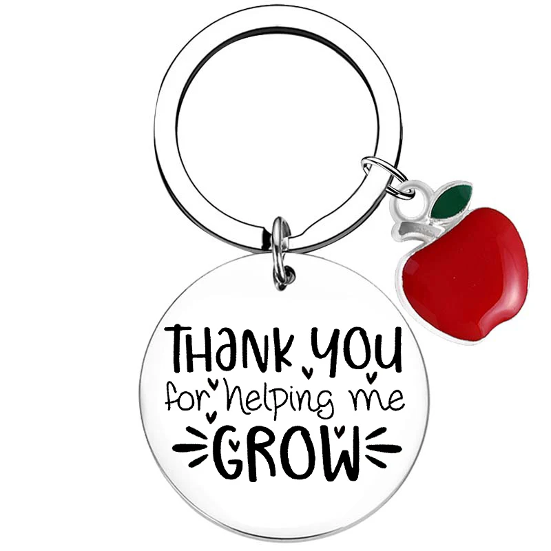 Appreciation Gifts Teacher Christmas Gift Teachers Mentors Birthday Gift Keychain Thank You for Helping Me Grow