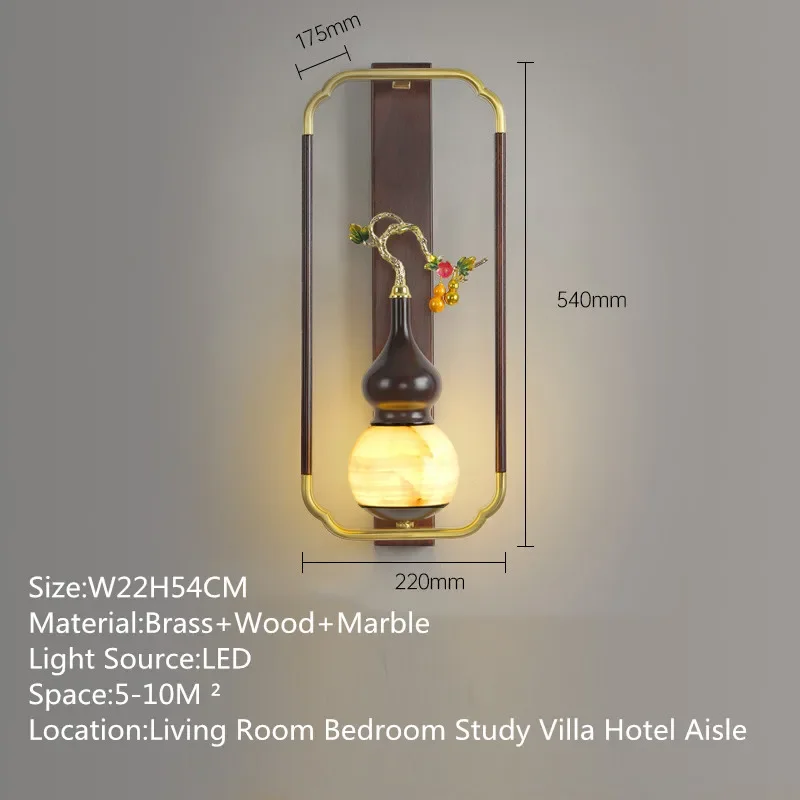 SOFEINA  Contemporary Brass Wall Lamp Chinese Style Creativity LED Living Room BedroomStudy Room Hotel Villa  Aisle Wall Fitting image 2
