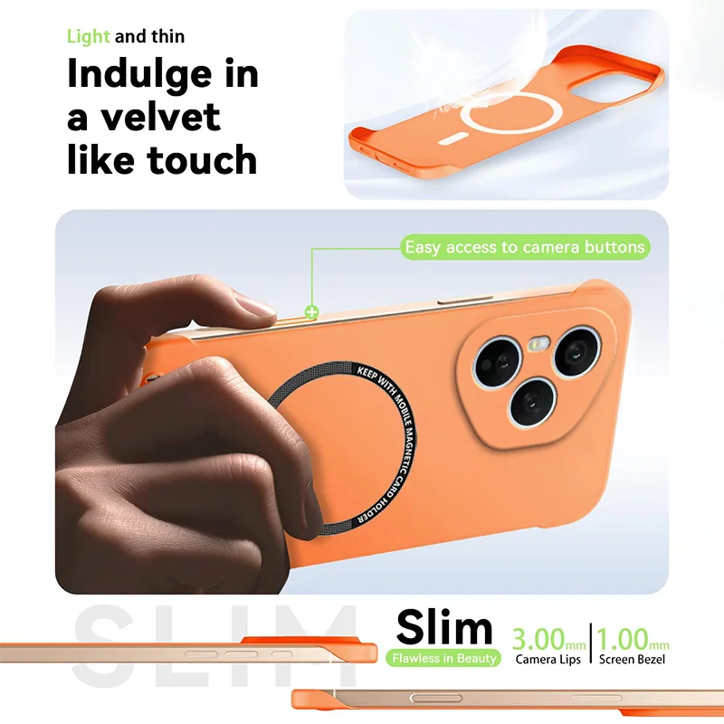 حافظة هاتف مغناطيسية رفيعة لهاتف Honor 400 Pro Honor400 China بدون إطار غير لامعة مضادة للخدش غطاء صلب من البولي كربونات درع مقاوم للصدمات بدون حدود #4