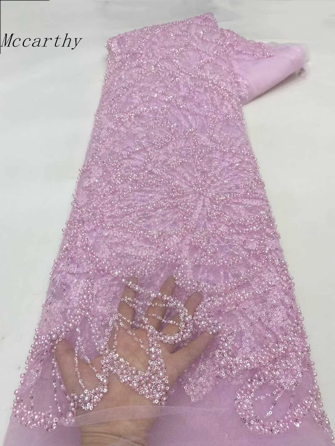 

Mccarthy African Lace Luxury Beaded Fabric Nigerian French Mesh Fabrics Lace High Quality 2026 for Women Wedding Dresses