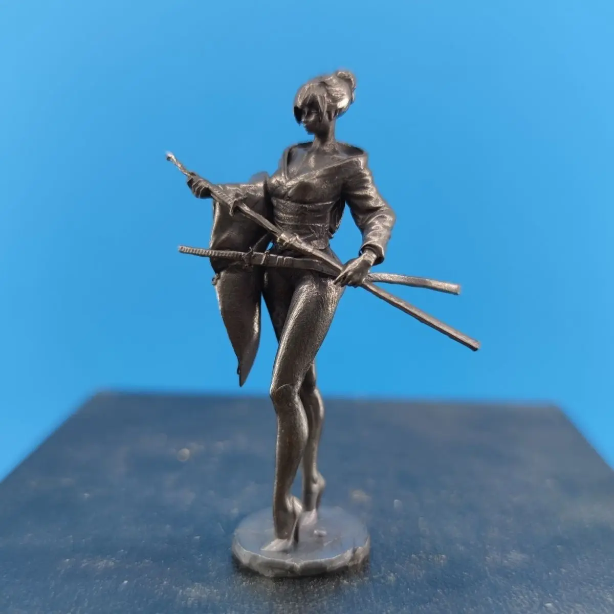 Copper Vintage Niel Ancient Costume Warrior Swordsmen High-precision Figurine Miniature Decoration Crafts