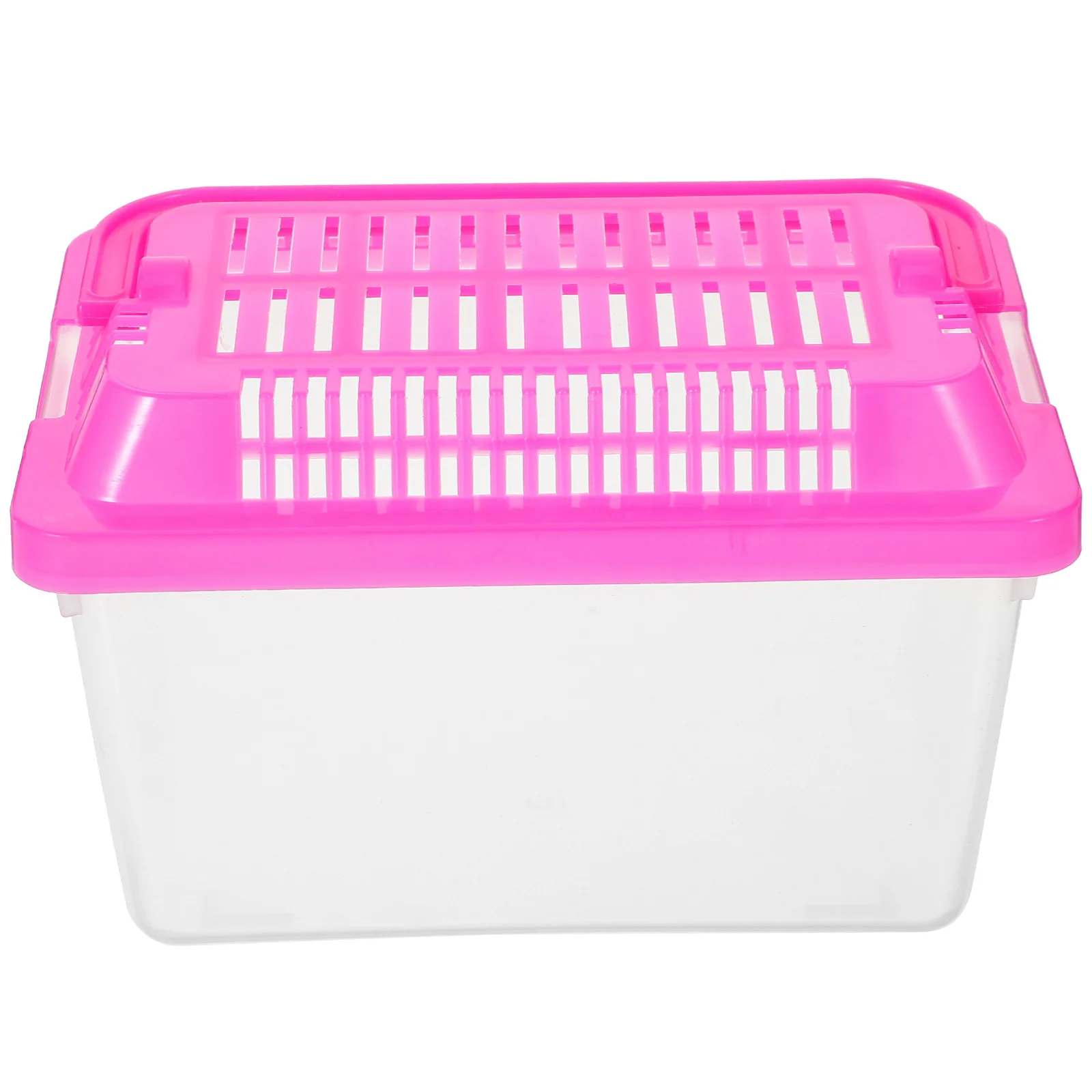 

Plastic Turtle Fish Tank Secure Reptile Portable Aquarium Water Feeding Box Holder Breeding Case Pet Container