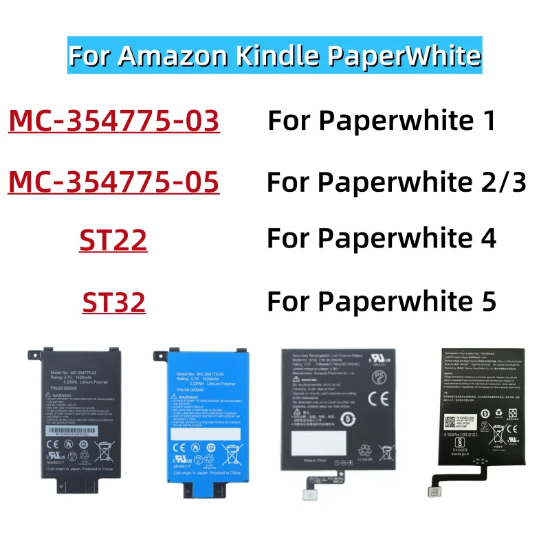 MC-354775-03 MC-354775-05 ST22 ST32 Battery For Amazon Kindle Paper White 1 Battery PaperWhite 2 PaperWhite4 5 58-000246