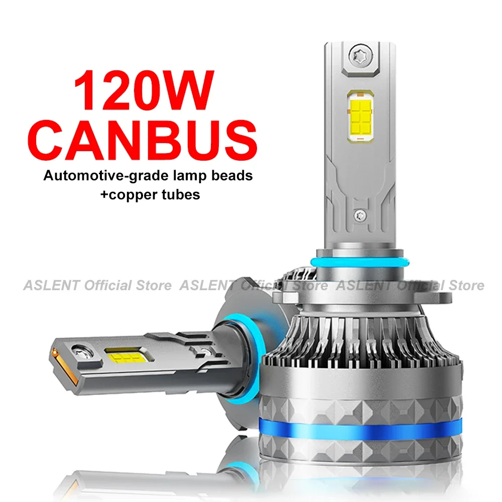 

2X HB3 9005 HB4 9006 120W H11 H4 H7 Headlights Canbus Led Bulbs 6000K LED H1 H3 9007 9004 9012 H13 880 881 Led Copper Tube 12V