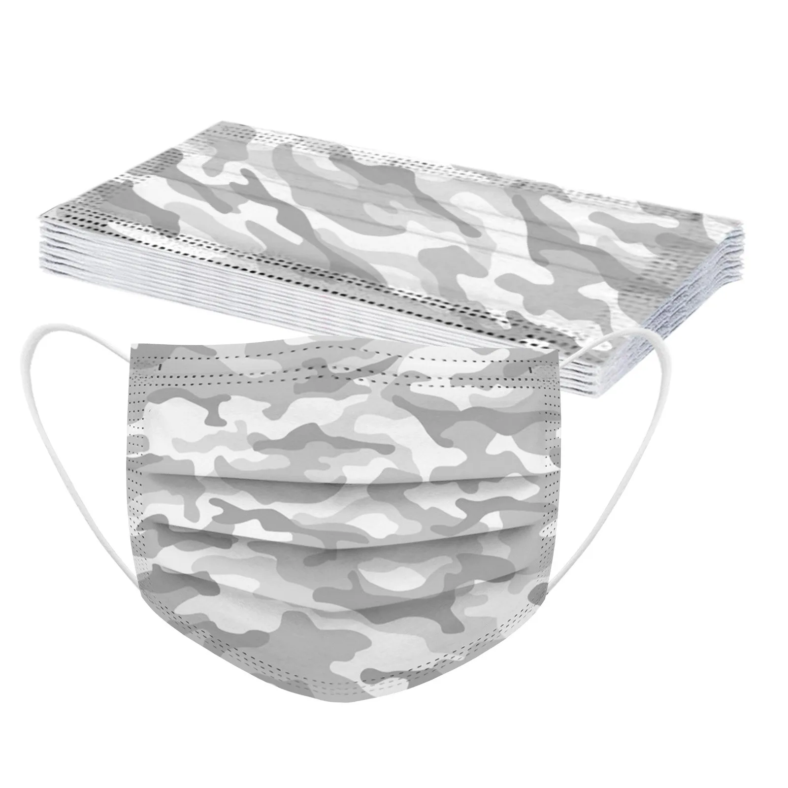 50 قطعة قناع للأطفال مطبوع عليه قناع للوجه يستخدم مرة واحدة، حلقة أذن صناعية ثلاثية الطبقات #4