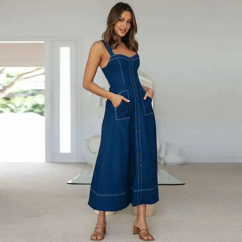 218691 ฤดูร้อนความรู้สึกการออกแบบบางสบายๆสีขาว-enhancing สายยาวชุดพรหม 2025 ฤดูร้อนชุด Robe Vestido ผู้หญิง party