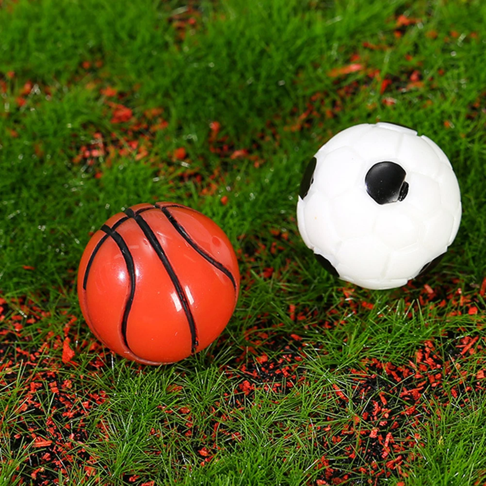 10 Pcs Miniature Resin Sports Balls nament Dollhouse Decorative Accessories Fairy Field Playground Bonsai Layout naments Living