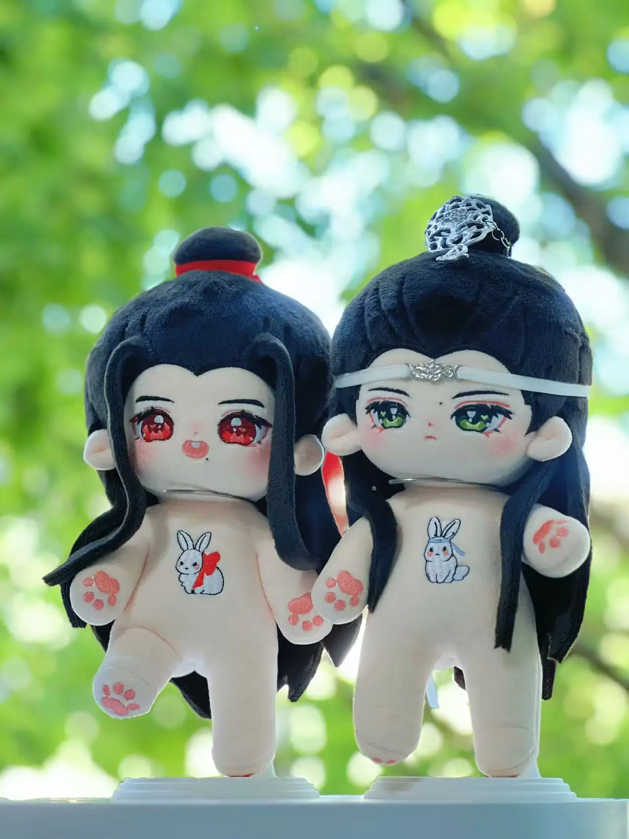 2 pz 10 cm 20 cm Wang Yibo Xiao Zhan Peluche Ripiene Corpo della Bambola di Peluche Con Scheletro Wei Wuxian Lan Wangji Anime Gioco Giocattolo Per Bambini regalo