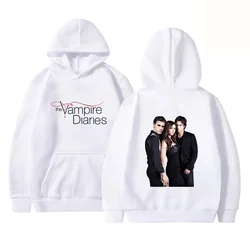 The Vampire Diaries Harajuku Printed Hoodies Cool Logo Casual Pullover Streetwear Fashion Long Sleeve Sweatshirt