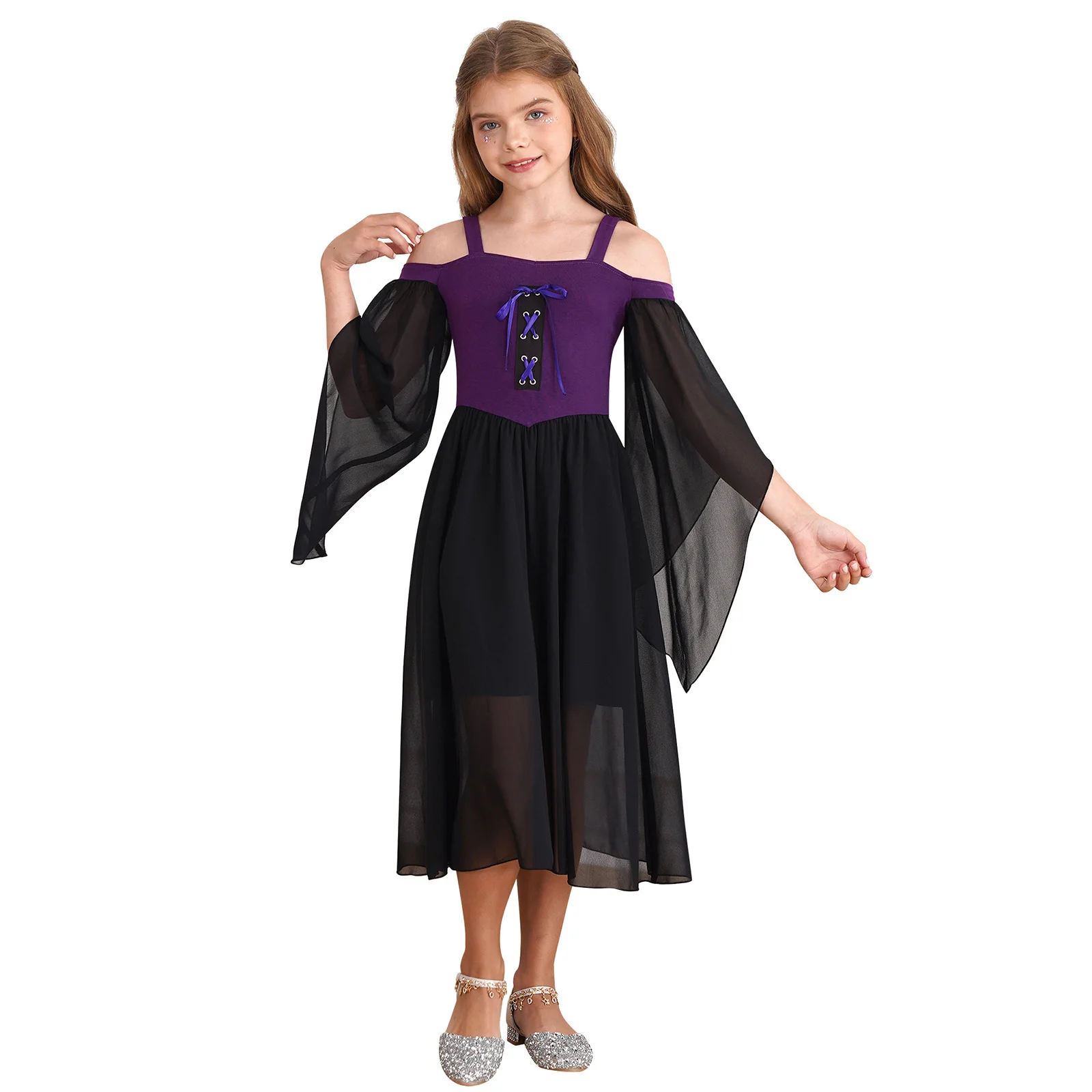 Bambini ragazze Halloween sposa vampiro Costume Cosplay rinascimentale medievale abiti gotici carnevale tema vestito da partito abiti da ballo