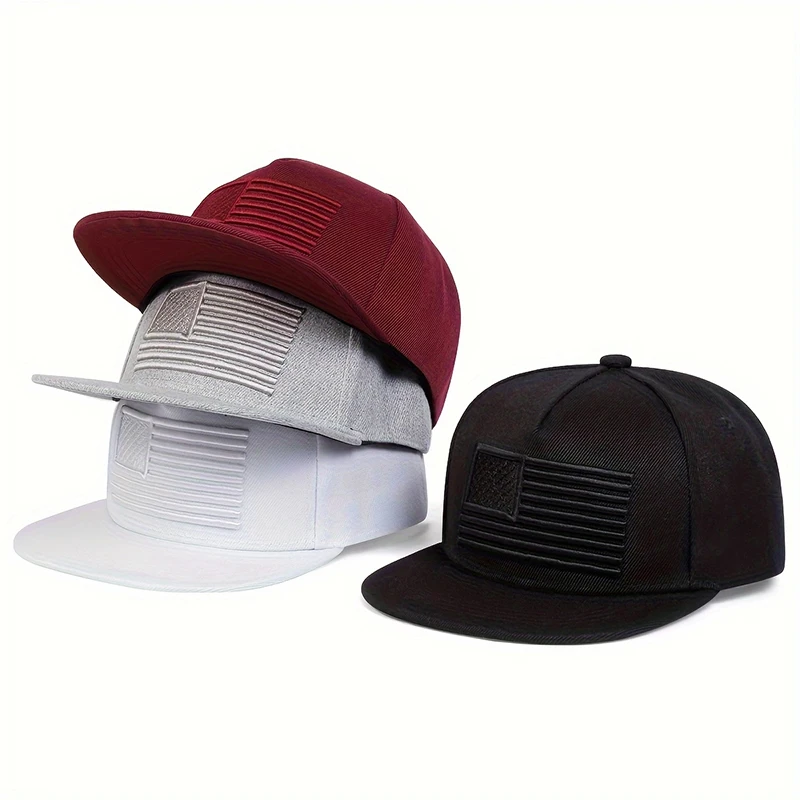 

Children American Flag Embroidery Baseball Caps Hip-hop Hats Spring and Summer Outdoor Adjustable Casual Hats Boy Girl Trave
