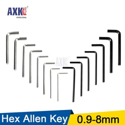 5-10 sztuk w kształcie litery L hex klucz sześciokątny klucz imbusowy 0.9mm 1.5mm 2mm 2.5mm 3mm 4mm 5mm 6mm 8mm ze stali węglowej, klucz imbusowy