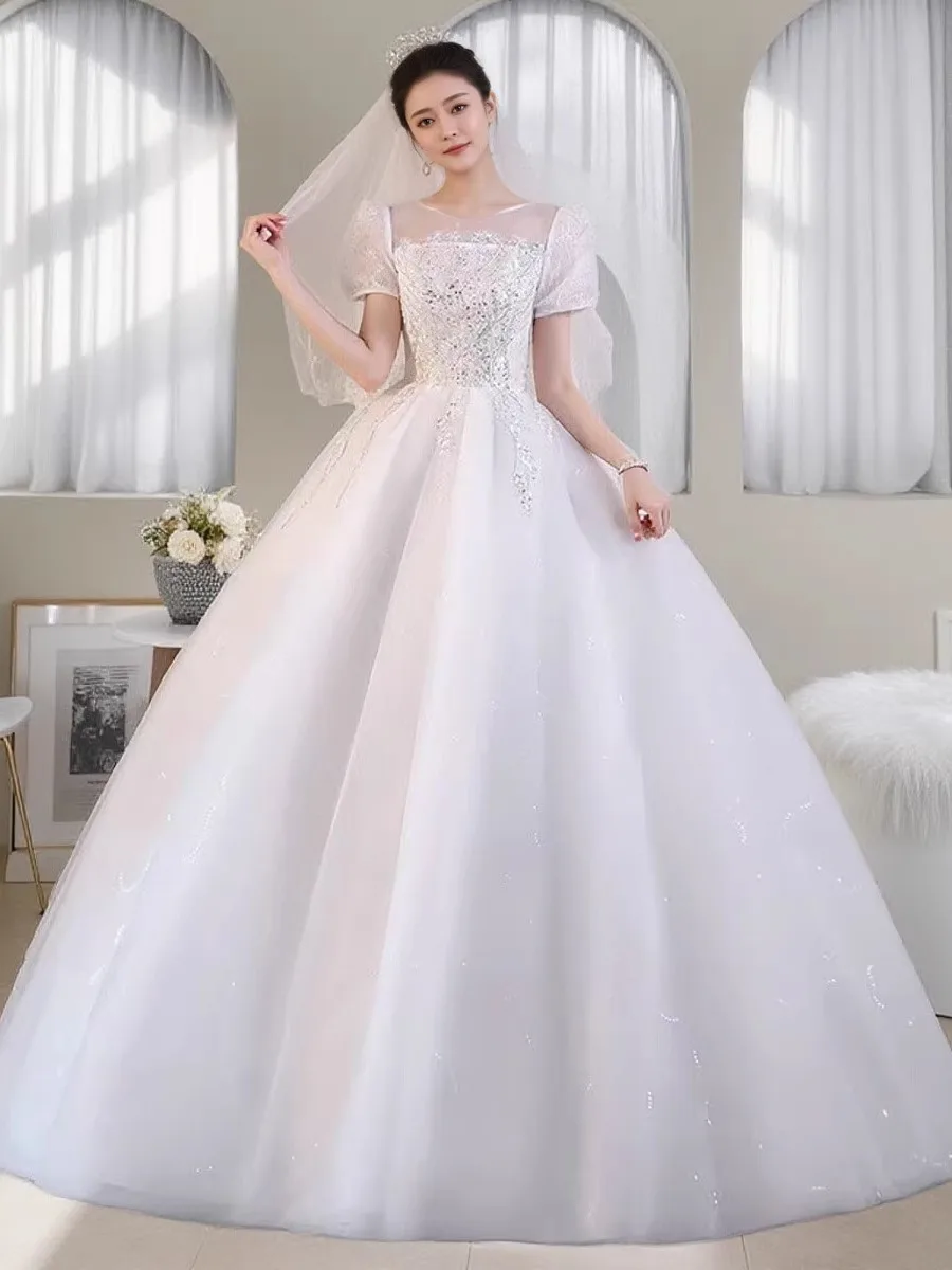 

Ele Simple Bridal Gown 2026 New Sle Outdoor Welcome Bride Departure Tulle Slimming Princ Wedding Dr Korean Sle